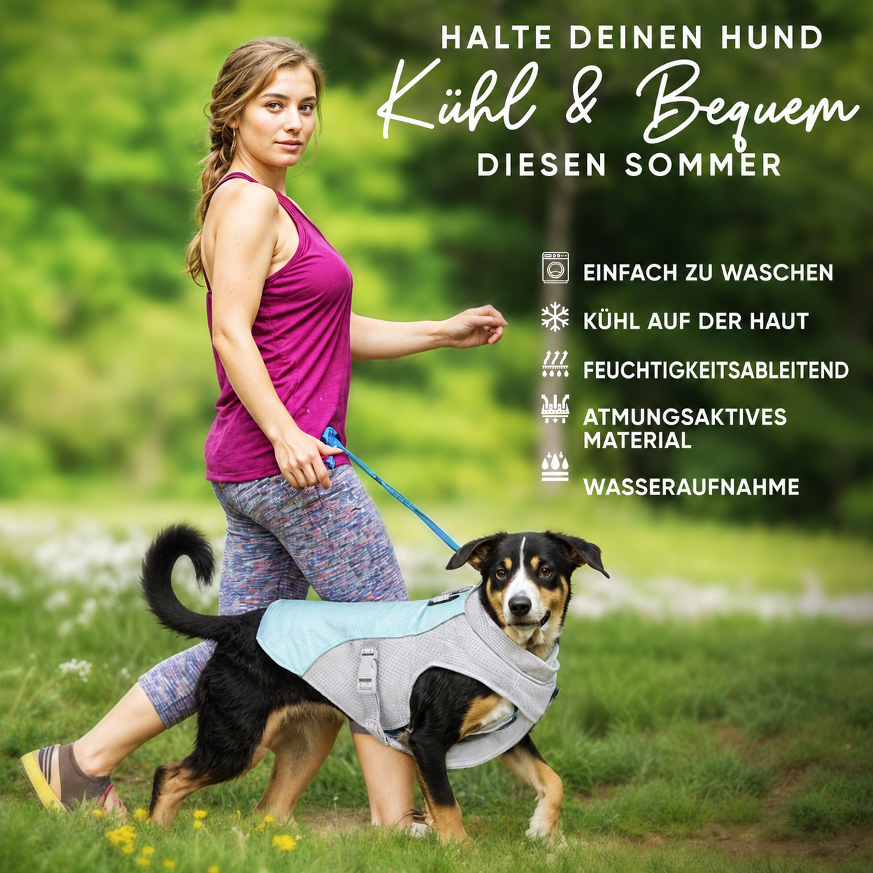 CoolVest - Sorge dafür, dass dein Hund an heißen Tagen nicht überhitzt