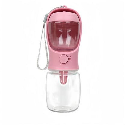 HydraBuddy 2-in-1 Trinkflasche – frisches Wasser und Futter für unterwegs.